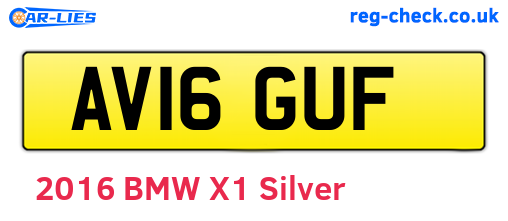 AV16GUF are the vehicle registration plates.