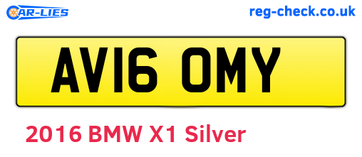 AV16OMY are the vehicle registration plates.
