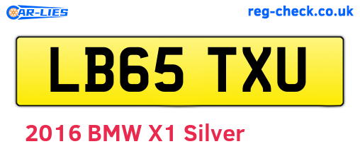 LB65TXU are the vehicle registration plates.