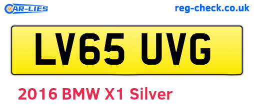 LV65UVG are the vehicle registration plates.