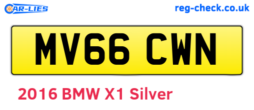 MV66CWN are the vehicle registration plates.