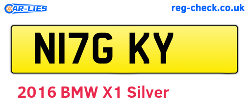 N17GKY are the vehicle registration plates.