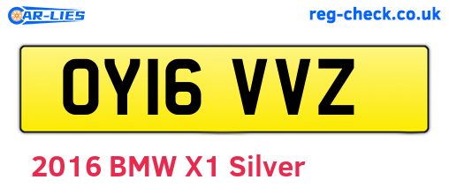OY16VVZ are the vehicle registration plates.