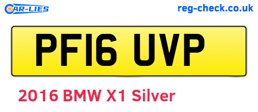 PF16UVP are the vehicle registration plates.