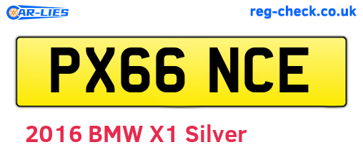 PX66NCE are the vehicle registration plates.