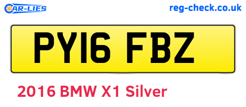 PY16FBZ are the vehicle registration plates.