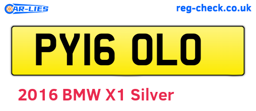 PY16OLO are the vehicle registration plates.