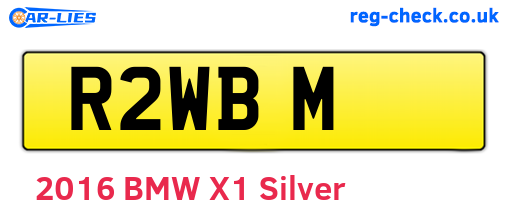 R2WBM are the vehicle registration plates.