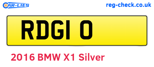 RDG10 are the vehicle registration plates.