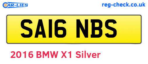 SA16NBS are the vehicle registration plates.