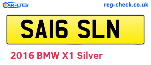 SA16SLN are the vehicle registration plates.