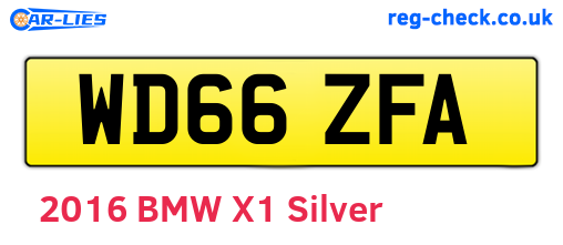 WD66ZFA are the vehicle registration plates.