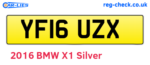 YF16UZX are the vehicle registration plates.