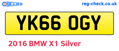 YK66OGY are the vehicle registration plates.