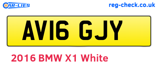 AV16GJY are the vehicle registration plates.