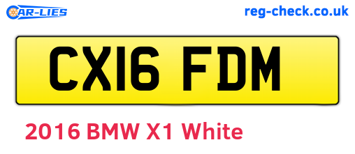 CX16FDM are the vehicle registration plates.