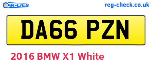 DA66PZN are the vehicle registration plates.