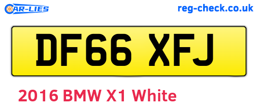 DF66XFJ are the vehicle registration plates.