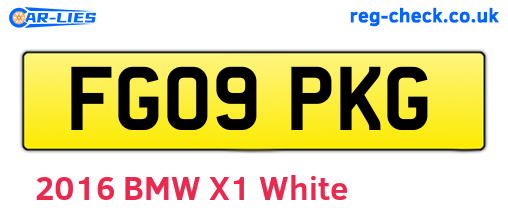 FG09PKG are the vehicle registration plates.