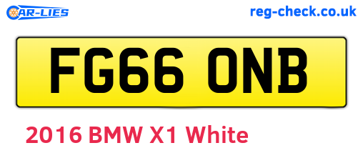 FG66ONB are the vehicle registration plates.