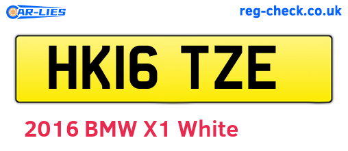 HK16TZE are the vehicle registration plates.