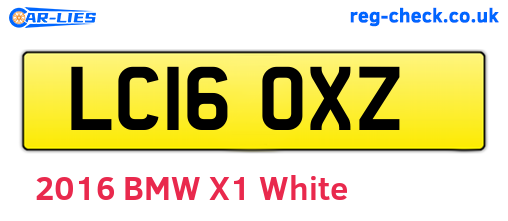 LC16OXZ are the vehicle registration plates.