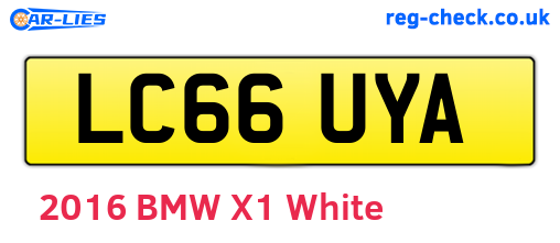 LC66UYA are the vehicle registration plates.