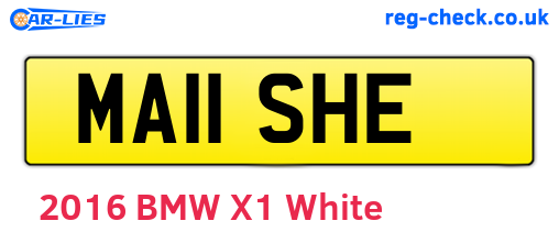 MA11SHE are the vehicle registration plates.