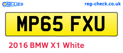 MP65FXU are the vehicle registration plates.