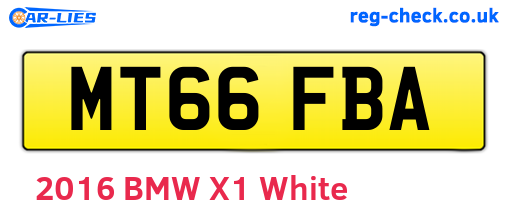MT66FBA are the vehicle registration plates.