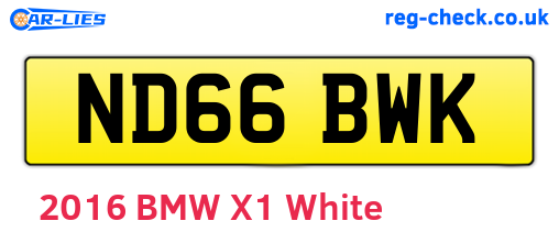 ND66BWK are the vehicle registration plates.