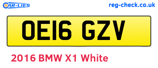 OE16GZV are the vehicle registration plates.