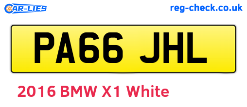PA66JHL are the vehicle registration plates.