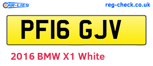 PF16GJV are the vehicle registration plates.