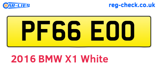 PF66EOO are the vehicle registration plates.