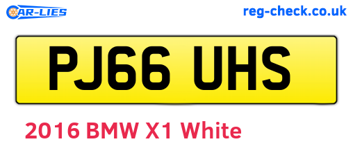 PJ66UHS are the vehicle registration plates.