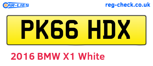 PK66HDX are the vehicle registration plates.