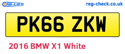 PK66ZKW are the vehicle registration plates.