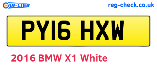 PY16HXW are the vehicle registration plates.