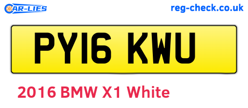 PY16KWU are the vehicle registration plates.