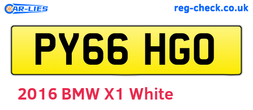 PY66HGO are the vehicle registration plates.
