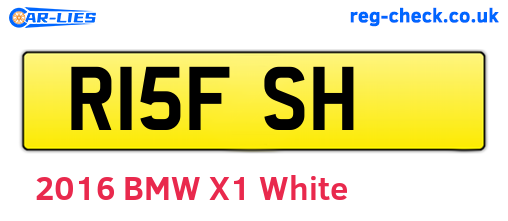 R15FSH are the vehicle registration plates.
