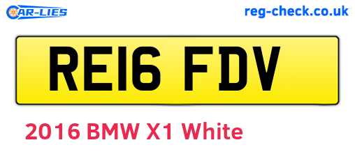 RE16FDV are the vehicle registration plates.