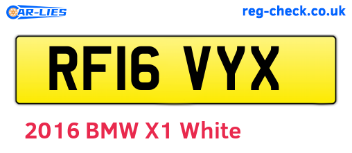 RF16VYX are the vehicle registration plates.