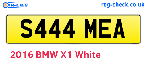 S444MEA are the vehicle registration plates.