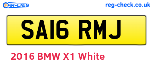 SA16RMJ are the vehicle registration plates.