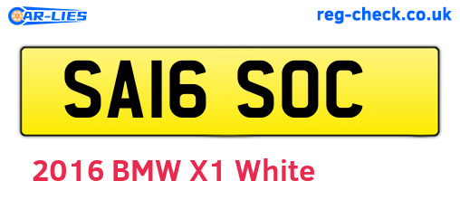 SA16SOC are the vehicle registration plates.