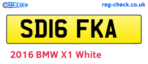 SD16FKA are the vehicle registration plates.