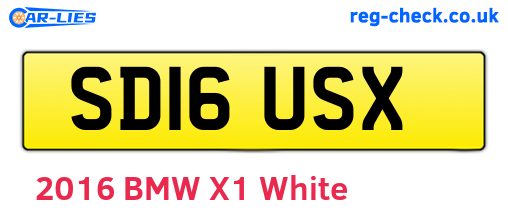 SD16USX are the vehicle registration plates.