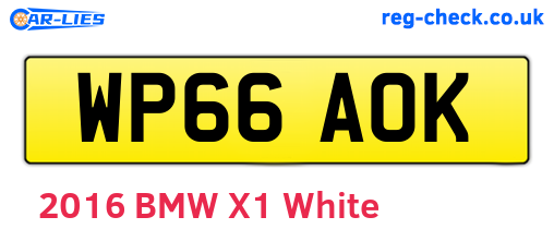 WP66AOK are the vehicle registration plates.
